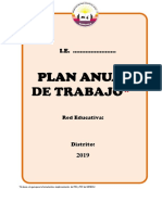 Estructura Del Plan Anual de Trabajo 2019 Ugel16