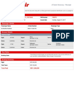 Eticket Itinerary / Receipt: Booking Details