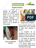 Alerta de Seguridad Golpe en Pierna Con Tuberia PPG