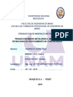 (Grupo 01) PRODUCCION MINERO METALURGICO, METODOS Y TECNOLOGIAS DE PROCESAMIENTO DE CONCENTRADOS1(1).pdf