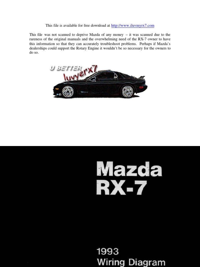 1993 RX-7 Wiring Diagrams | PDF