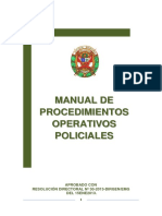 Manual de Procedimientos Operativos Policiales