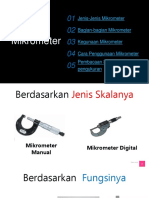 Mikrometer dan Jenisnya