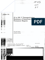 Nasa Technical Paper 3T!9: 23 To 300 0C Demagnetization Resistance of Samarium-Cobalt Permanent Magnets