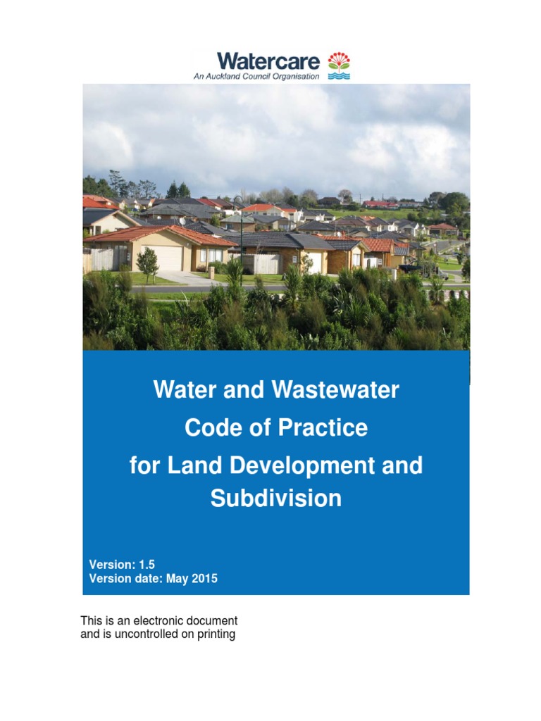 Code of Practice Wastewater PDF Plumbing Infrastructure