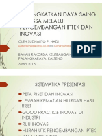 Bidang Inovasi Dan Teknologi (Prof. Sudharto P. Hadi, PHD)