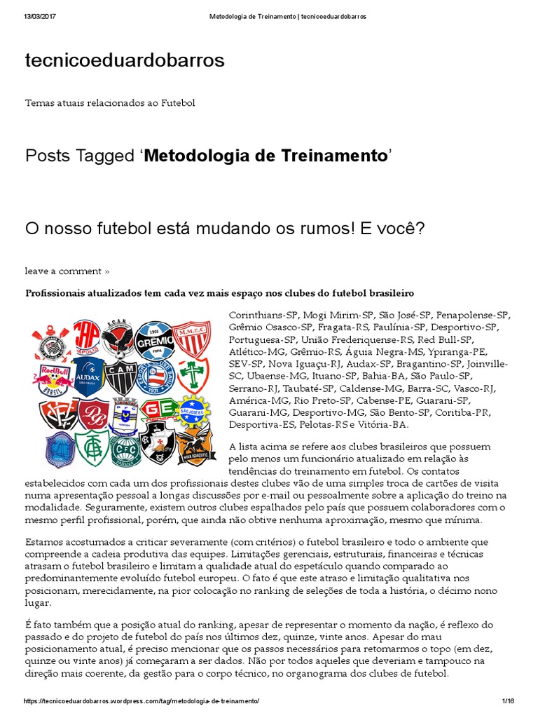 PDF) Proposta metodológica de análise tática aplicada ao futebol: estudo  das ações de pressing e contra-ataque