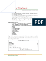 Style Guide For Writing Reports: 1. General Guidelines