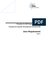 IDA Project Management User Requirements