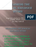 A Special Workshop For MBA Students of ISBM, Mulshi Campus. Dr. Dilip Gaikwad