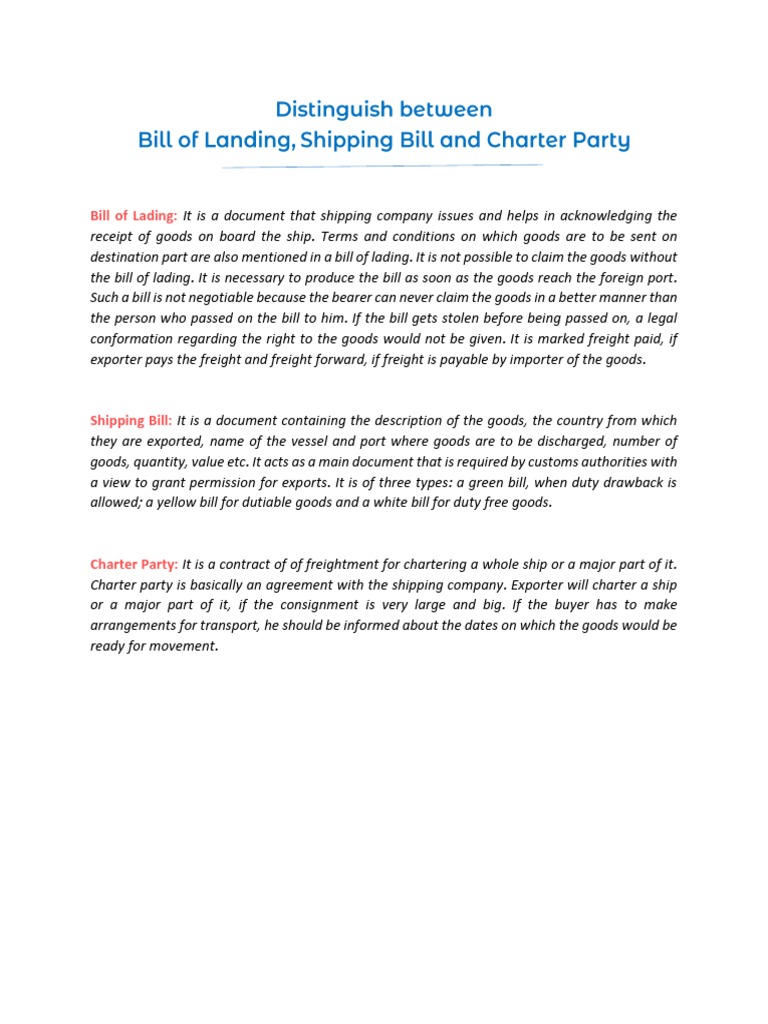 Understanding Shipping Documents Explained | PDF