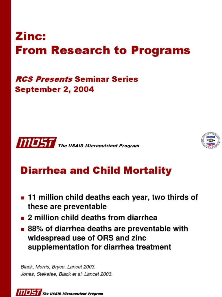 Zinc Deficiency PDF Micronutrient Diarrhea