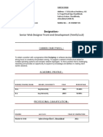 Senior Web Designer Front-End Development (html5/css3) : Designation