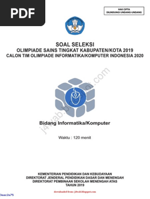 Soal Dan Kunci Jawaban Osk Informatika Komputer Sma 2019