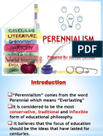 Perennialism: Prepared By: Alelibel Mantiza