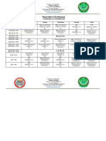 Teacher's Schedule: (John Dale E. Evangelio)