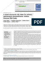 A Novel Structural Risk Index For Primary Spontaneous Pneumothorax: Ankara Numune Risk Index