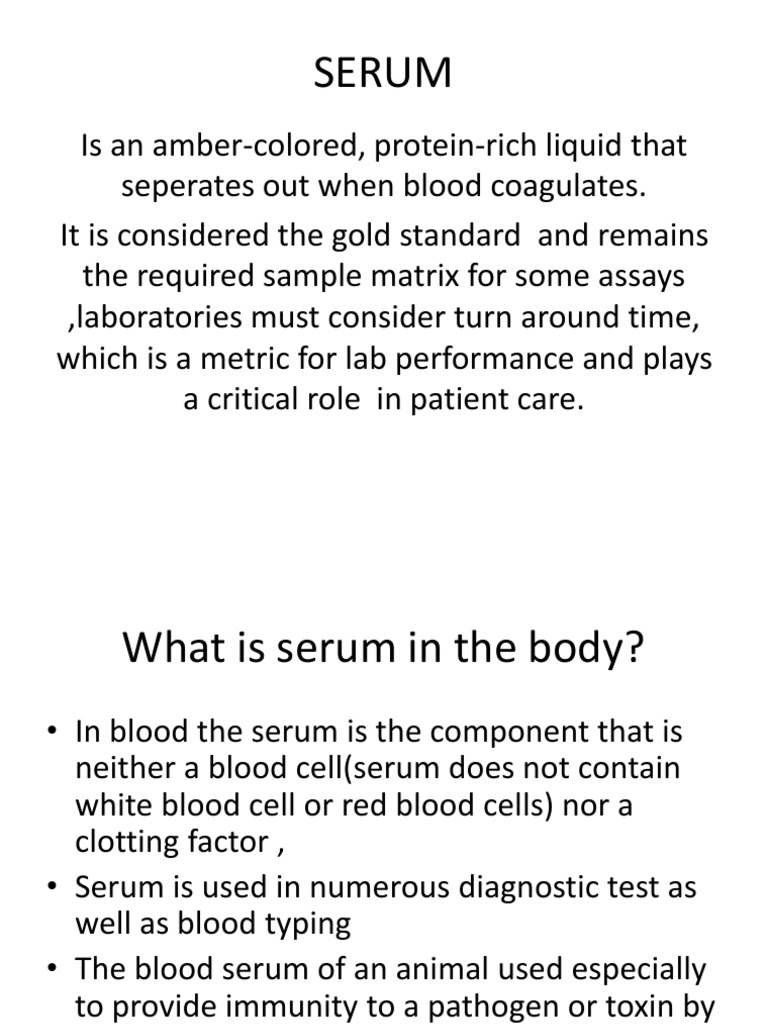 WHAT DOES SERUM MEAN IN MEDICAL TERMS intelligence overview