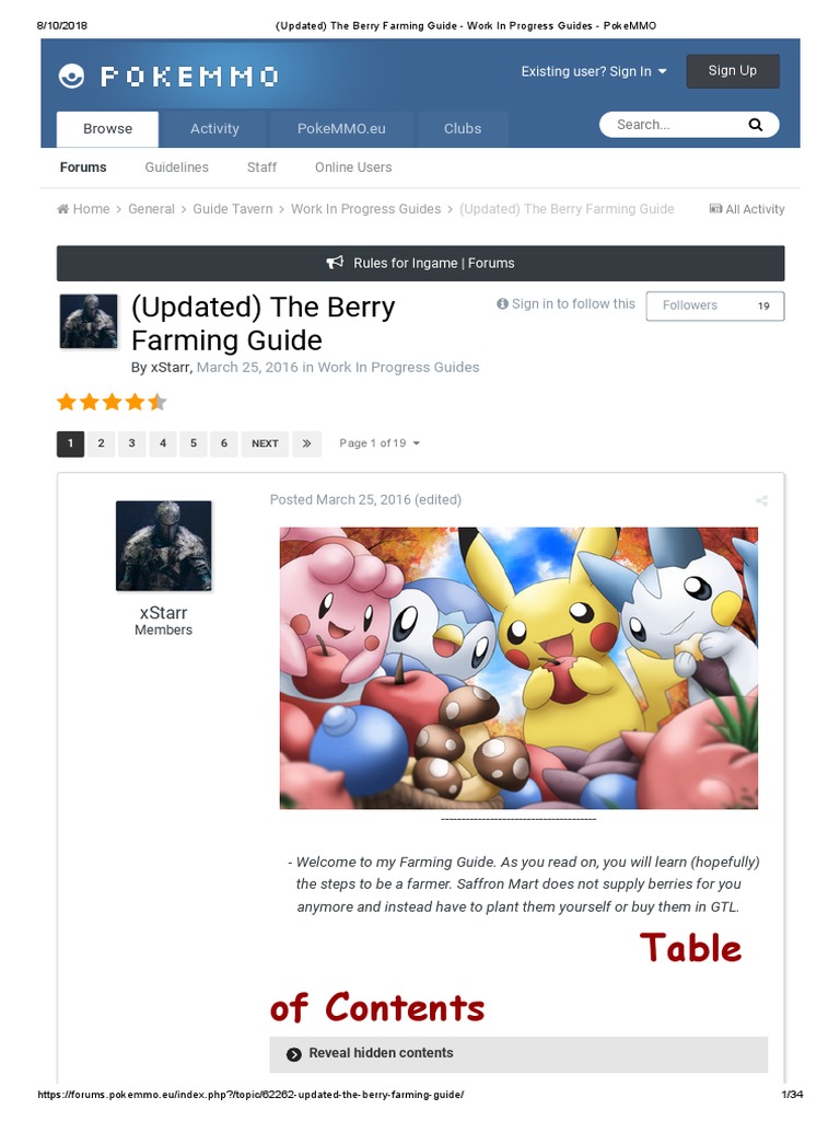 (Updated) The Berry Farming Guide Work in Progress Guides PokeMMO PDF PDF Taste Berry