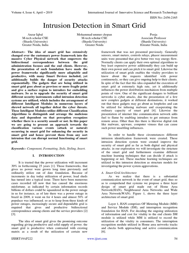 Smart Grid Intrusion Detection Systems | PDF | Support Vector Machine ...