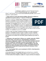 Documentul Transmis Redacţiei Libertatea de Administrația Spitalelor Și Serviciilor Medicale București.