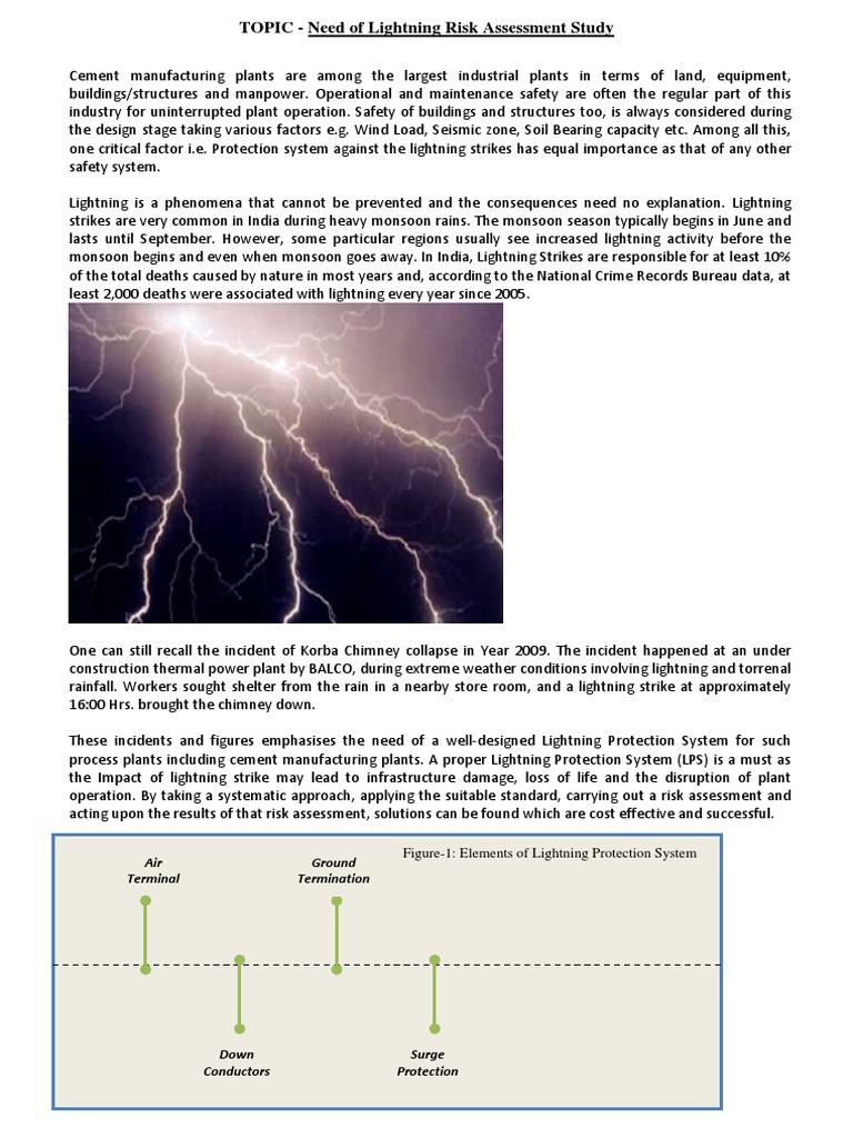 Lightning Risk Assessment for Cement Plants | PDF | Risk Assessment | Risk