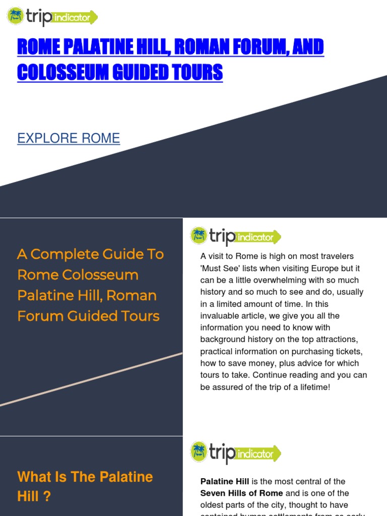 Rome Colosseum & Forum Tour Guide | PDF | Ancient Rome | Classical ...