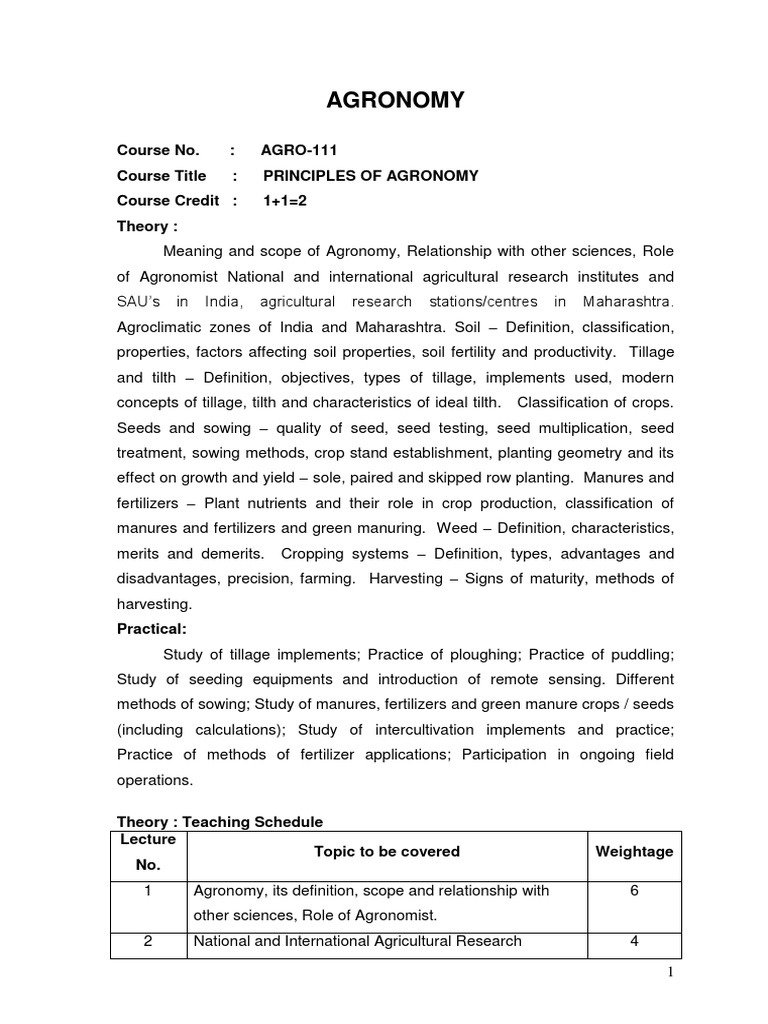 AGRI SYLLABUS PDF intelligence overview
