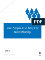 Mitsui's Participation in Coal, Railway & Port Business in Mozambique