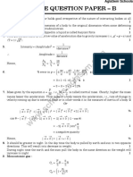 CBSE Sample Paper For Class 11 Physics Solutions Set B PDF