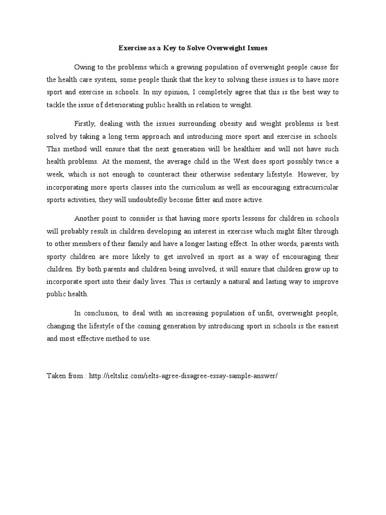 Agree Disagree Essay Answer Key Pdf