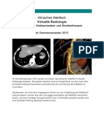 Virtuelle Radiologie SS 2015 Ankündigung