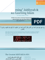 Unlearning Jahiliyyah and Re-Learning Islam