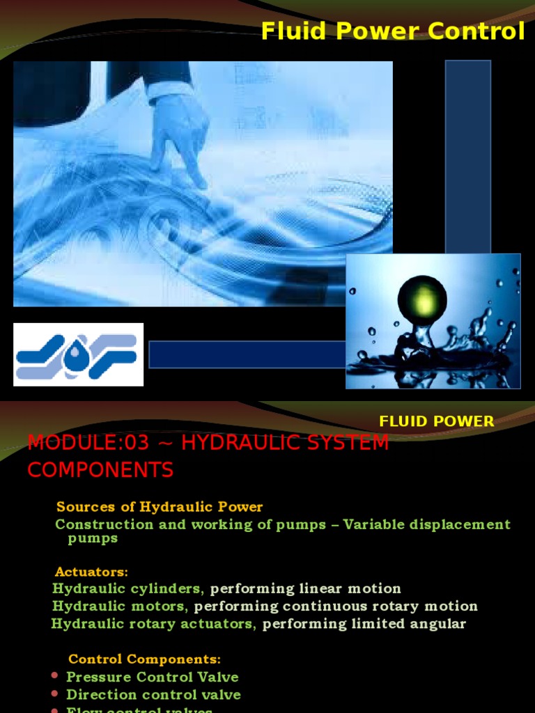 Fluid Power Control PDF Valve Liquids