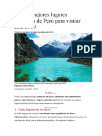 Los 10 Mejores Lugares Turísticos de Perú para Visitar