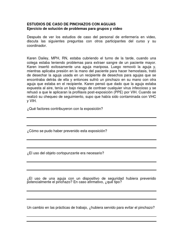 Casos Puncion Con Aguja | PDF | VIH | VIH / SIDA