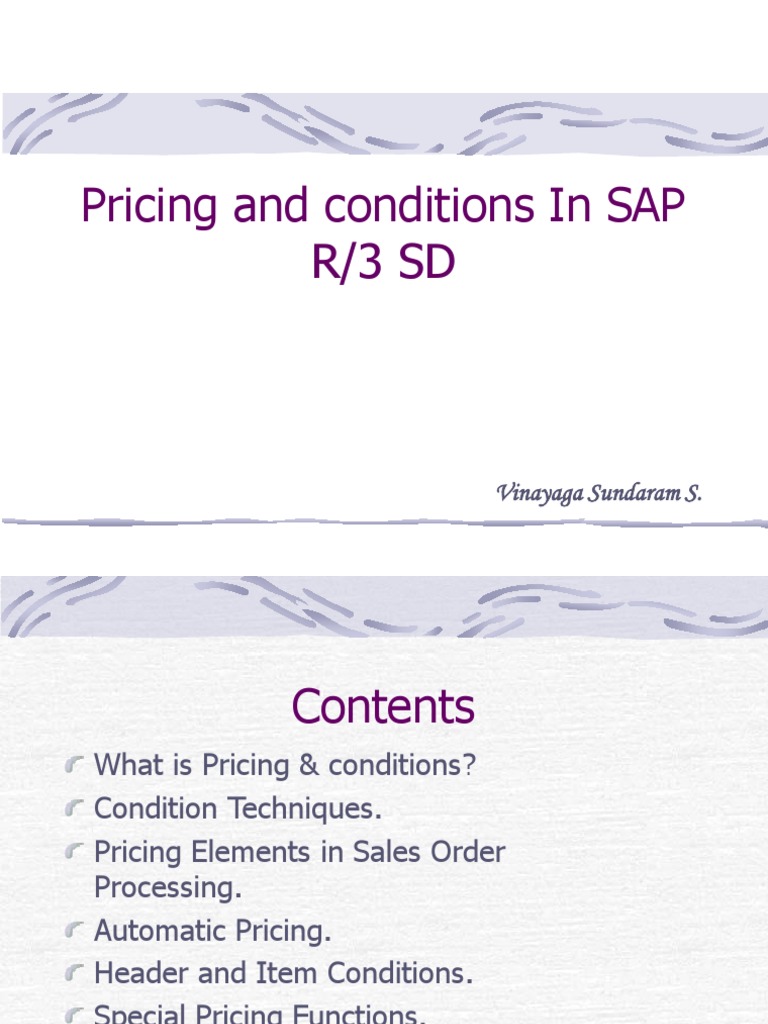 Understanding SAP Pricing Conditions | PDF | Pricing | Sales