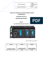 Manual de Prácticas de Controladores Logicos Programables Programa Educativo: Ingenieria Mecatrónica