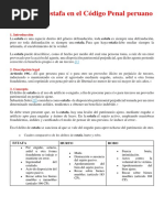 El Delito de Estafa en El Código Penal Peruano