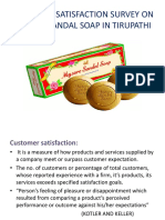 Customer Satisfaction Survey On Mysore Sandal Soap in