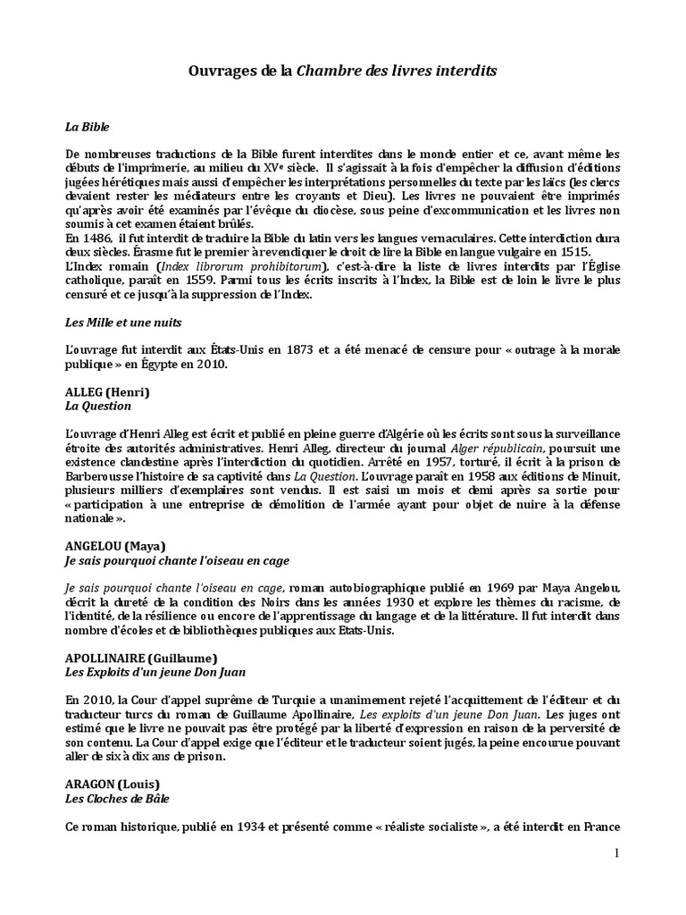 Livres Interdits Liste Descargar gratis PDF Gustave Flaubert Censure