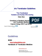 Paediatric Transfusion Guidelines