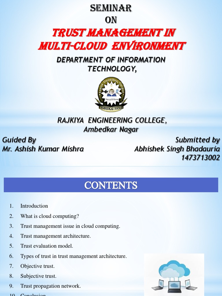 Trust Management in Multi-Cloud Systems | PDF | Cloud Computing | Computing