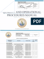 Department of Justice Quality and Operational Procedures Manual