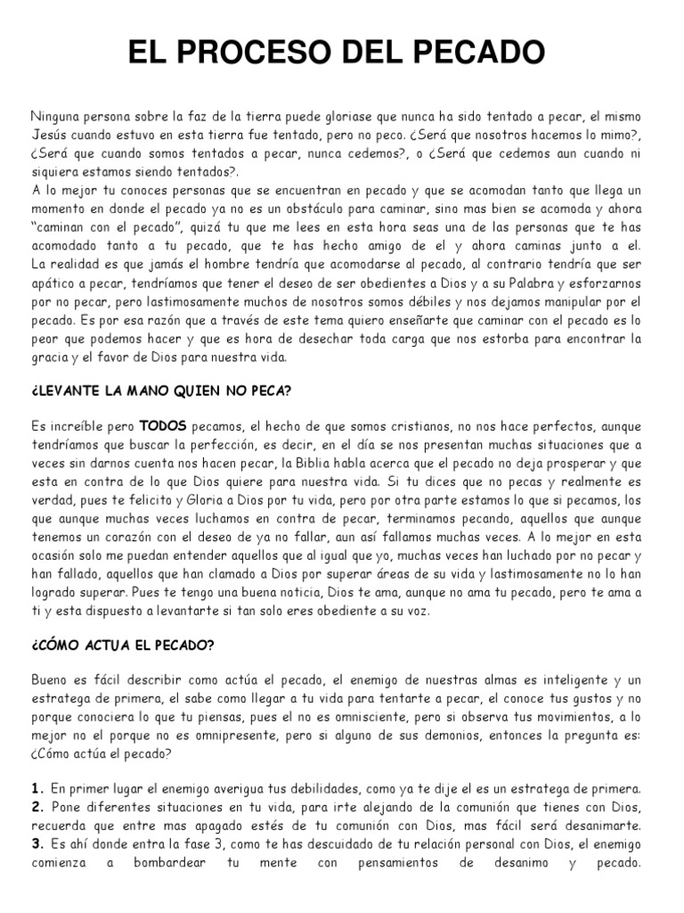 Entendiendo el Pecado y sus Consecuencias | PDF | Pecado | Creencia ...