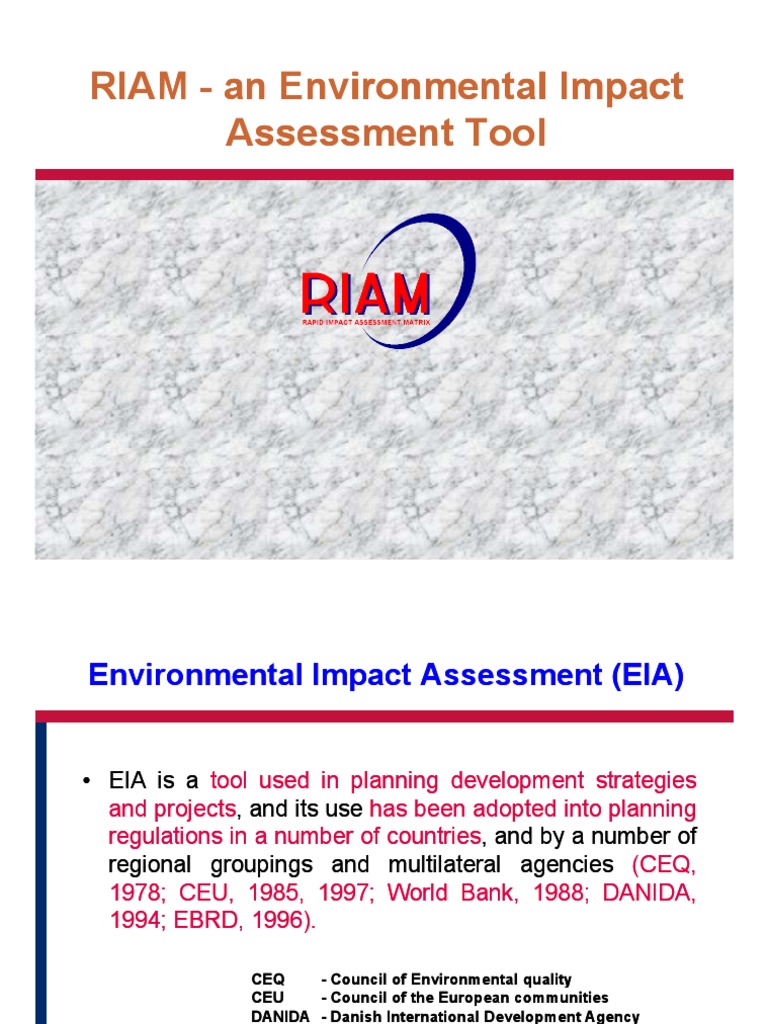 Riam RIAM - An Environmental Impact An Environmental Impact Assessment ...