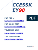 Successk EY: For PDF: For Mock Test: Telegram Link Top 75 Revision