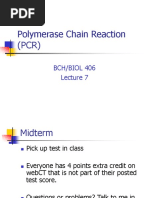 Polymerase Chain Reaction (PCR) : BCH/BIOL 406