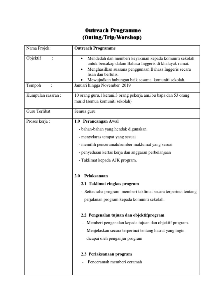 Outreach Programme FOR HIP Programme | PDF