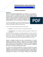 Sistema de Gobierno Monarquico Versus Republicano